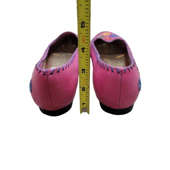 L J Simone Women Pink Ballet Barbie Flat Shoes 7 Festival Boho‎ Work Summer Y2K - Picture 4 of 8